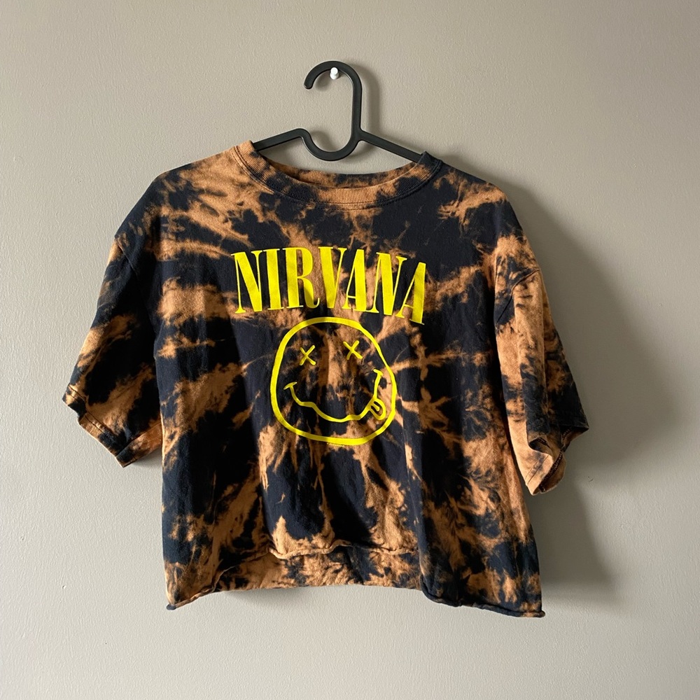 Tie dye Nirvana Crop T-Shirt